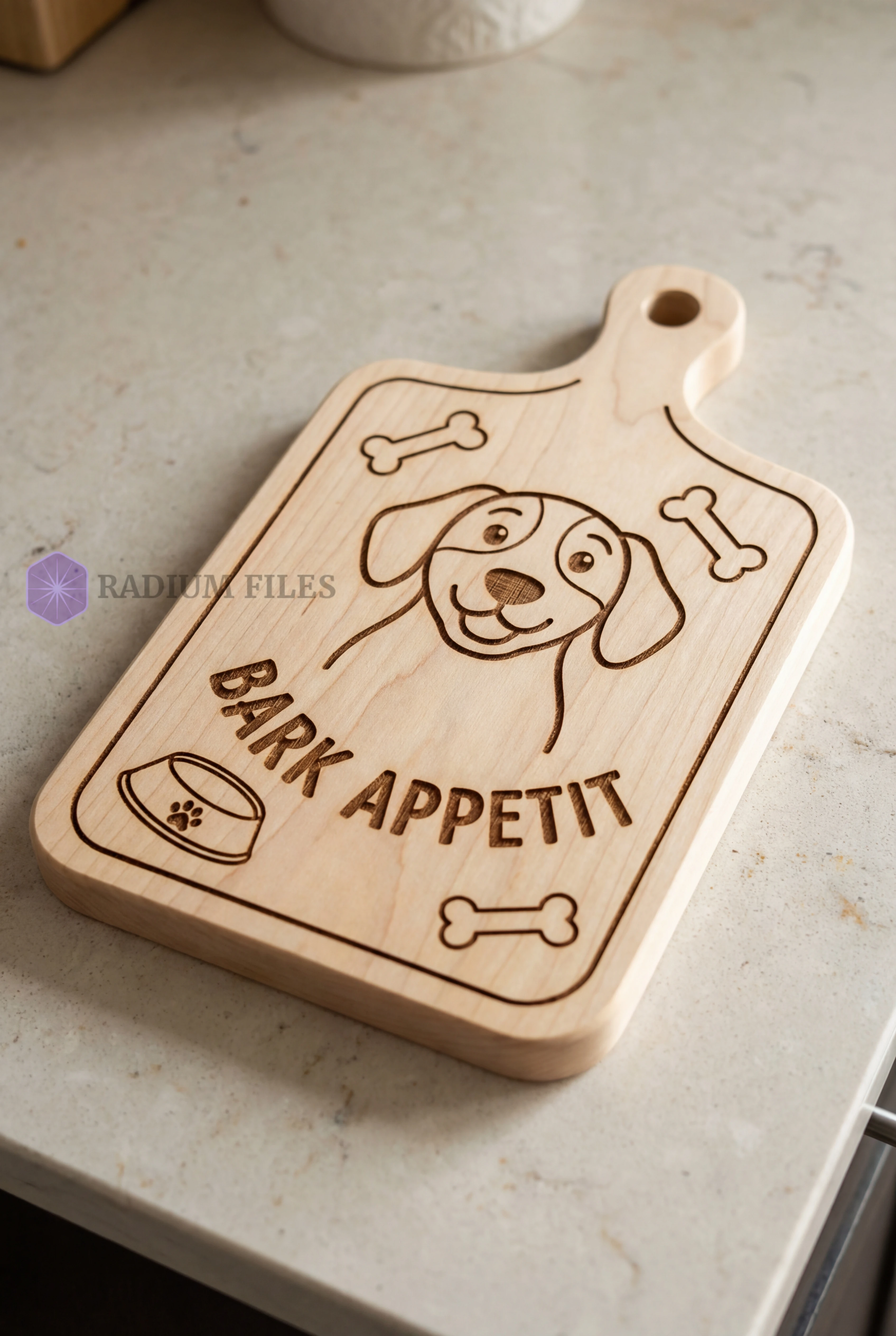 Bark Appetit Engraved Cutting Board Design(DigitalFile)-Laser Engraving,Laser Cutting-SVG,DXF,AI,PDF